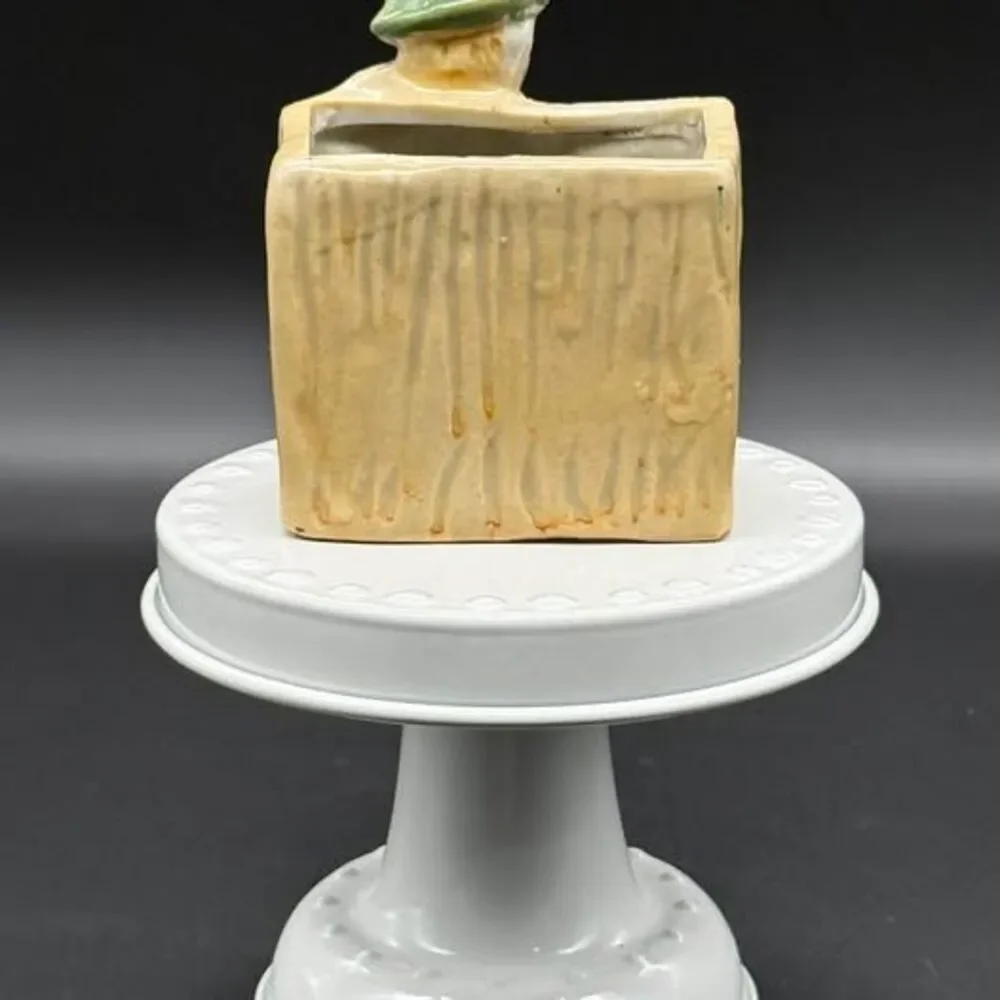 Vintage Ceramic Alpine Boy Planter Made in Occupied Japan